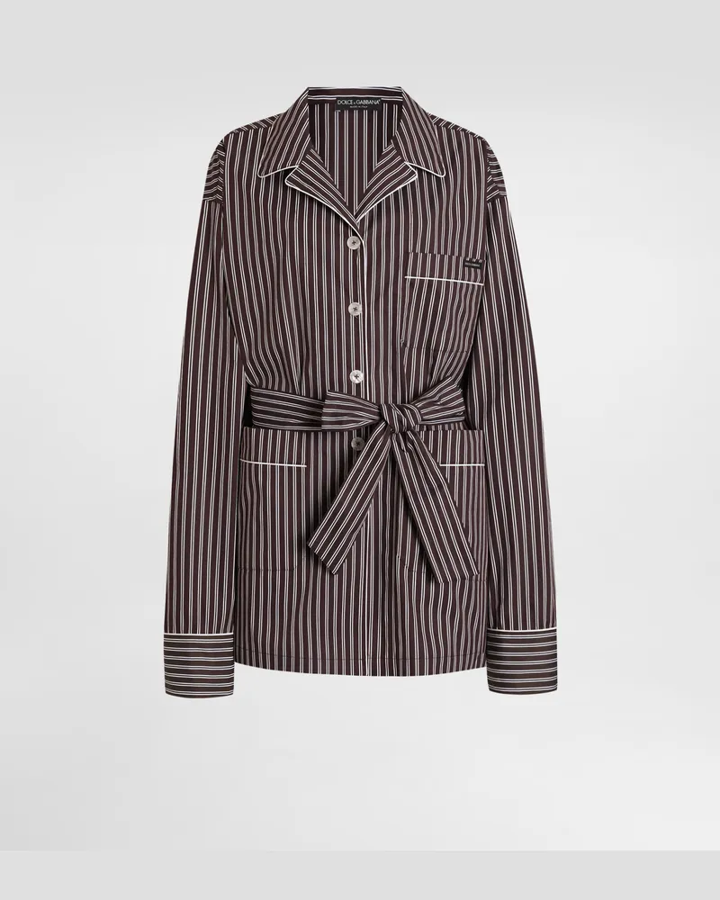 Dolce & Gabbana Striped Poplin Vanity Shirt - Frau Blusen Und Tops #n/d Multicolor