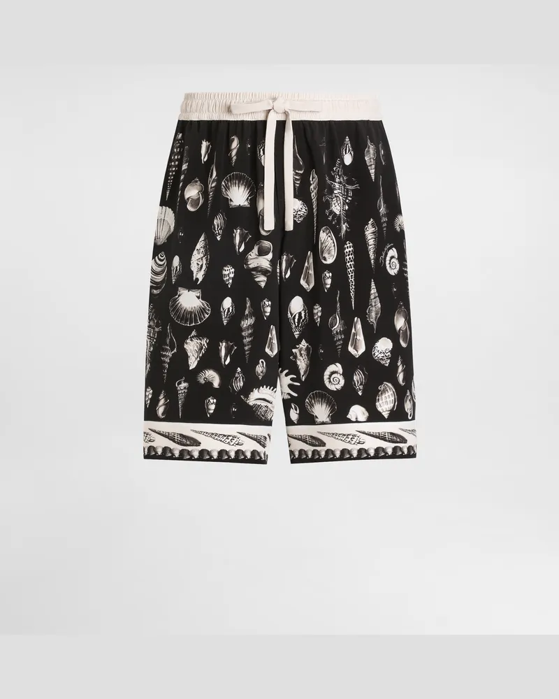 Dolce & Gabbana Shell-print Marocaine Crêpe Trousers - Mann Hosen Und Shorts Multicolor Multicolor