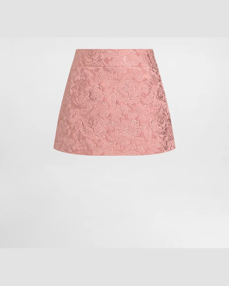 Dolce & Gabbana Floral Matelassé Jacquard Miniskirt - Frau Röcke Multicolor Multicolor
