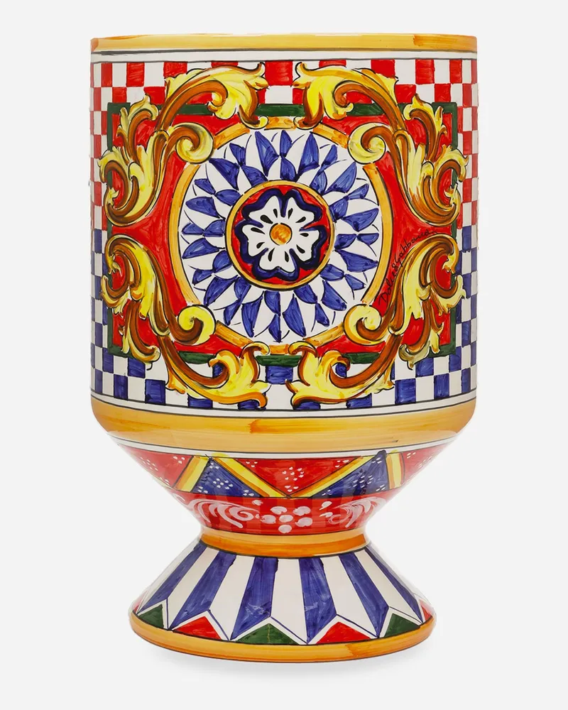 Dolce & Gabbana Mittelgroße Vase Für Den Außenbereich - Vasen Mehrfarbig Mehrfarbig