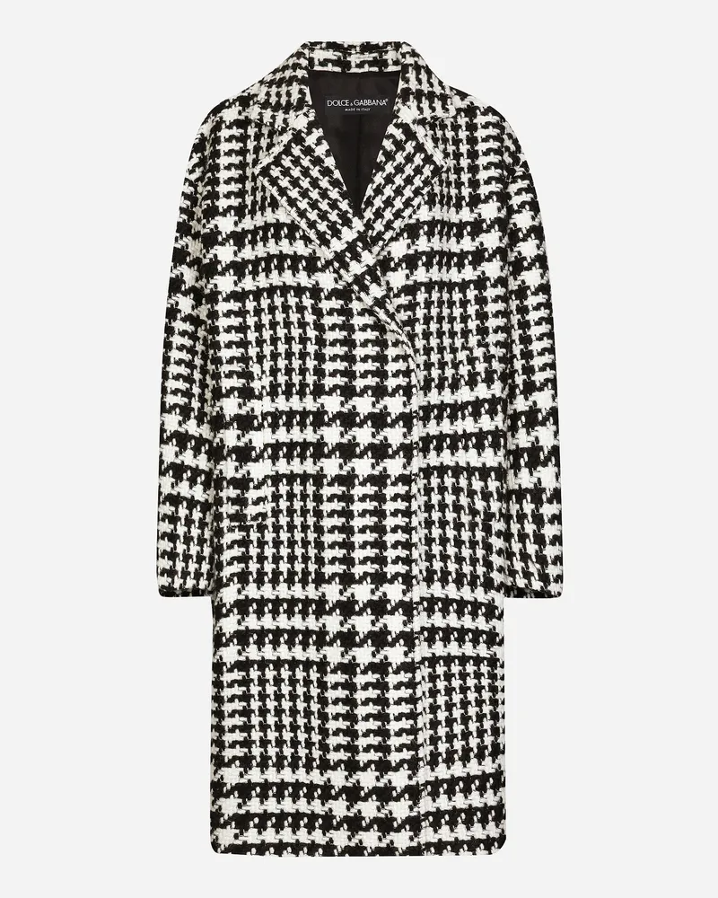 Dolce & Gabbana Oversize-mantel Mit Hahnentrittmuster - Frau Mäntel Und Jacken Mehrfarbig Mehrfarbig