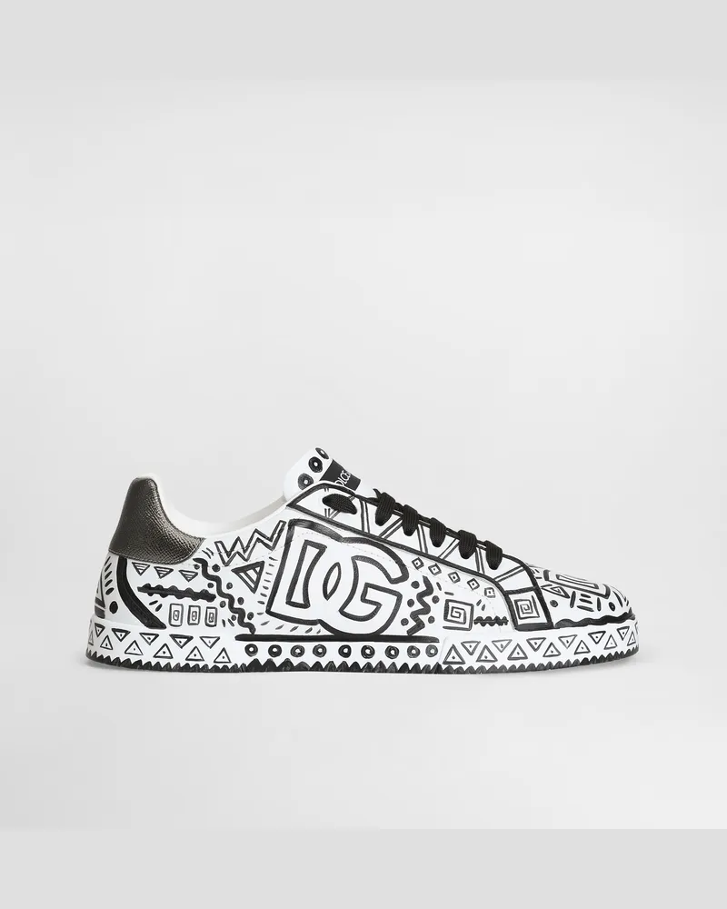Dolce & Gabbana Sneaker Portofino Aus Kalbsleder - Mann Sneakers Mehrfarbig Mehrfarbig