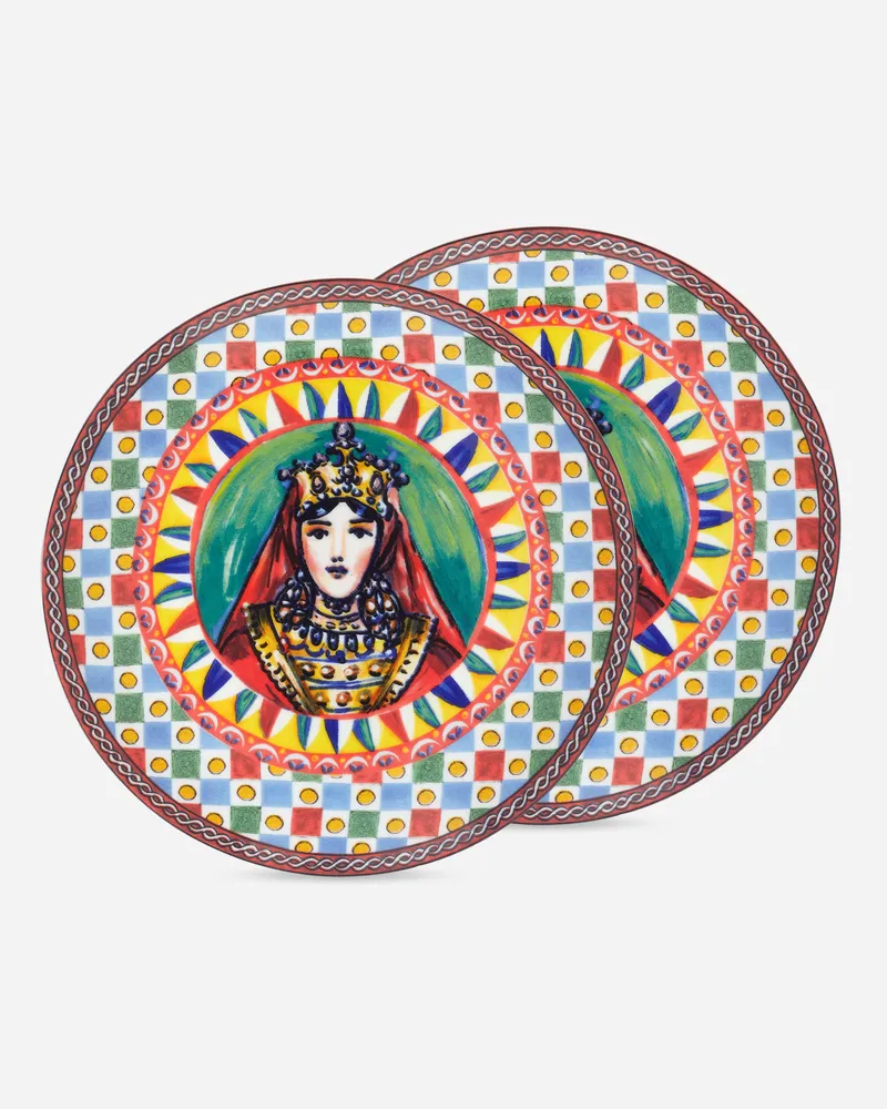 Dolce & Gabbana Set 2 Porcelain Bread Plates - Brotteller Mehrfarbig Mehrfarbig