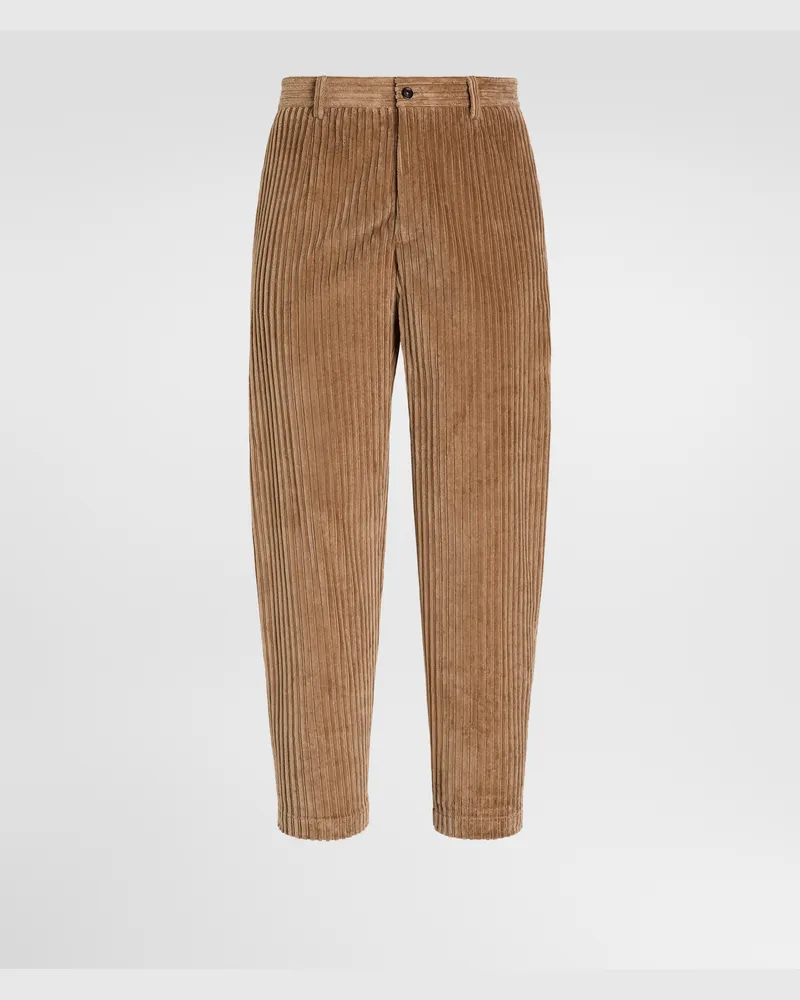 Dolce & Gabbana Hose Aus Cord - Mann Hosen Und Shorts Beige Samt Beige