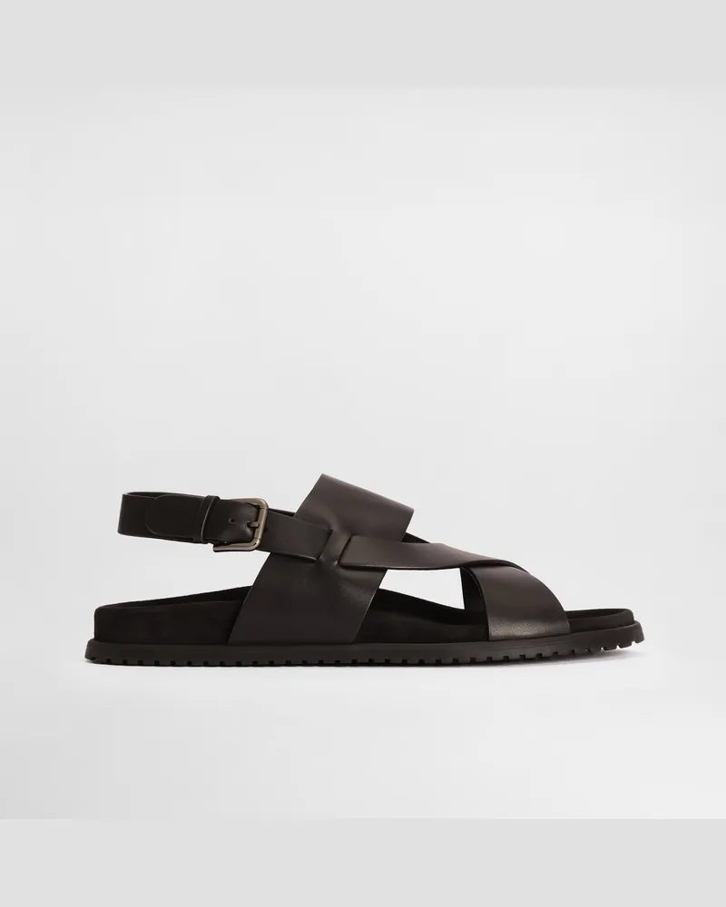 Dolce & Gabbana Dg Casual Calfskin Sandals - Mann Sandalen Und Slides Schwarz Black