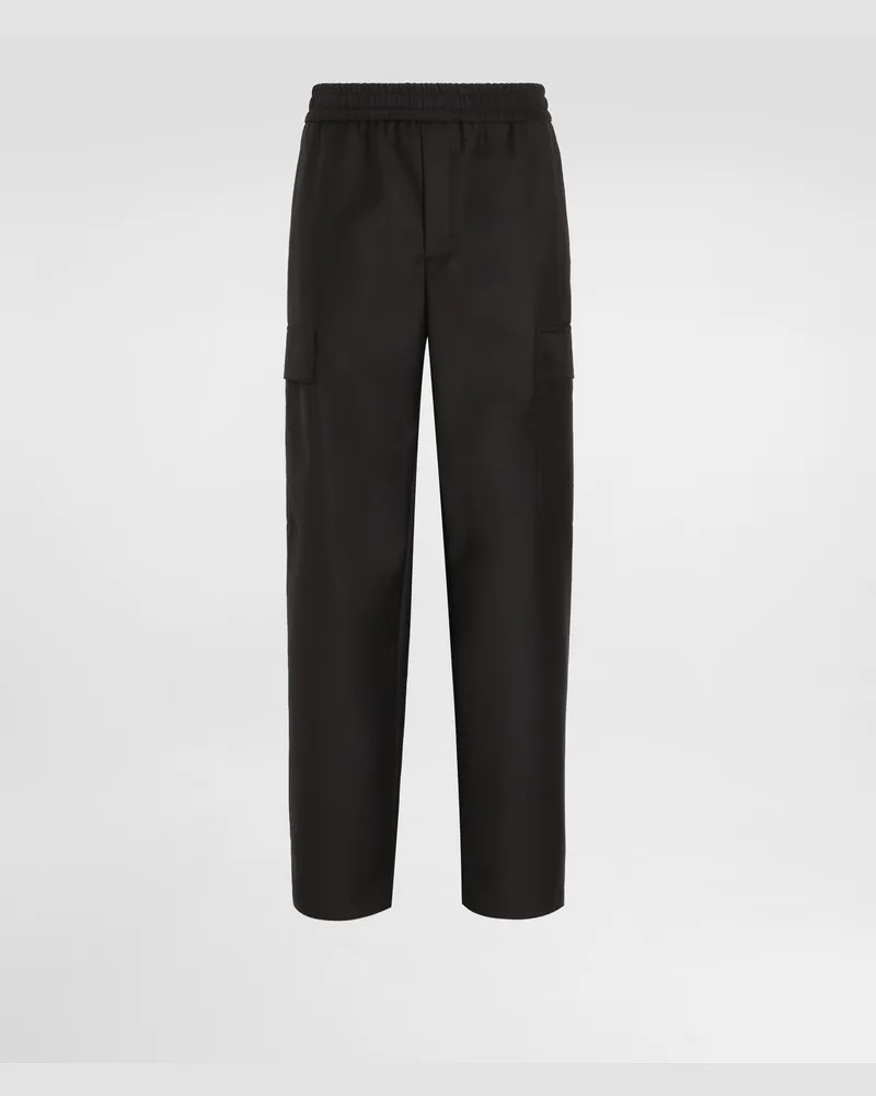 Dolce & Gabbana Cargohose Aus Wolle - Mann Hosen Und Shorts Schwarz Schwarz