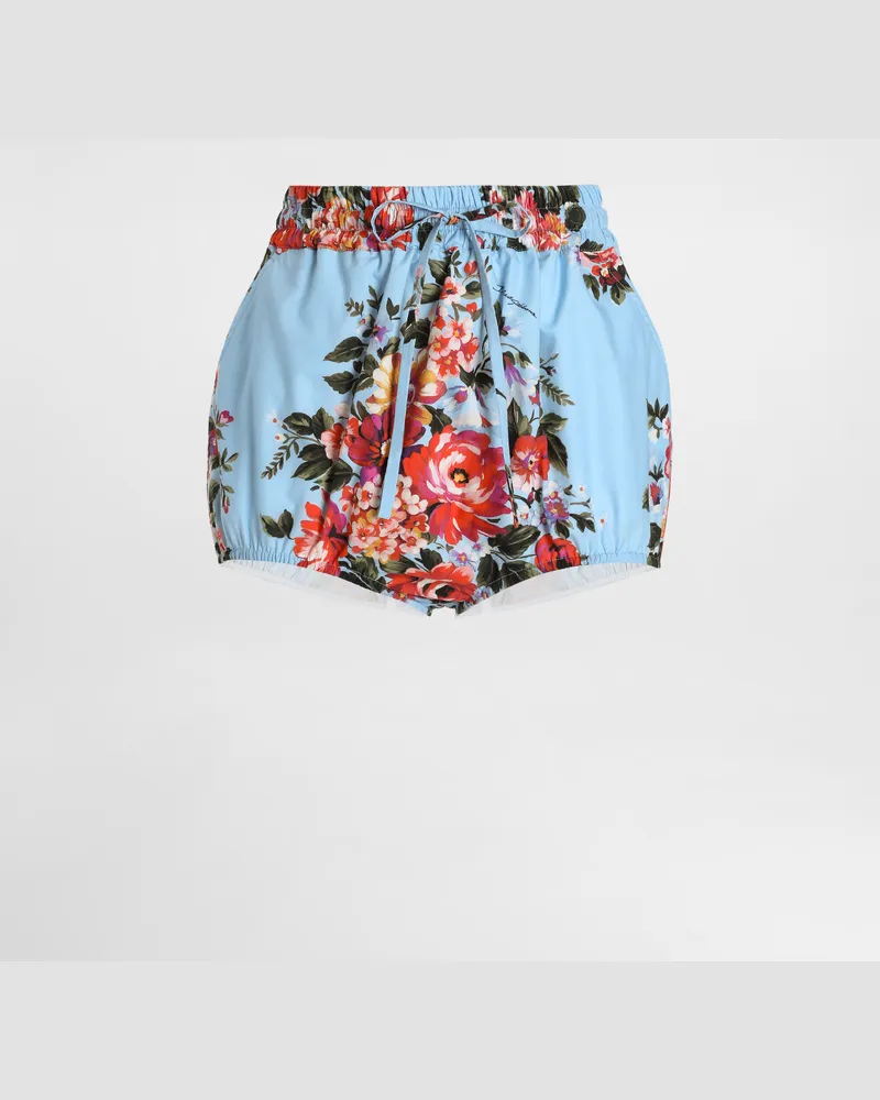 Dolce & Gabbana Flower Bouquet-print Cotton Poplin Culotte - Frau Hosen Und Shorts Mehrfarbig Mehrfarbig