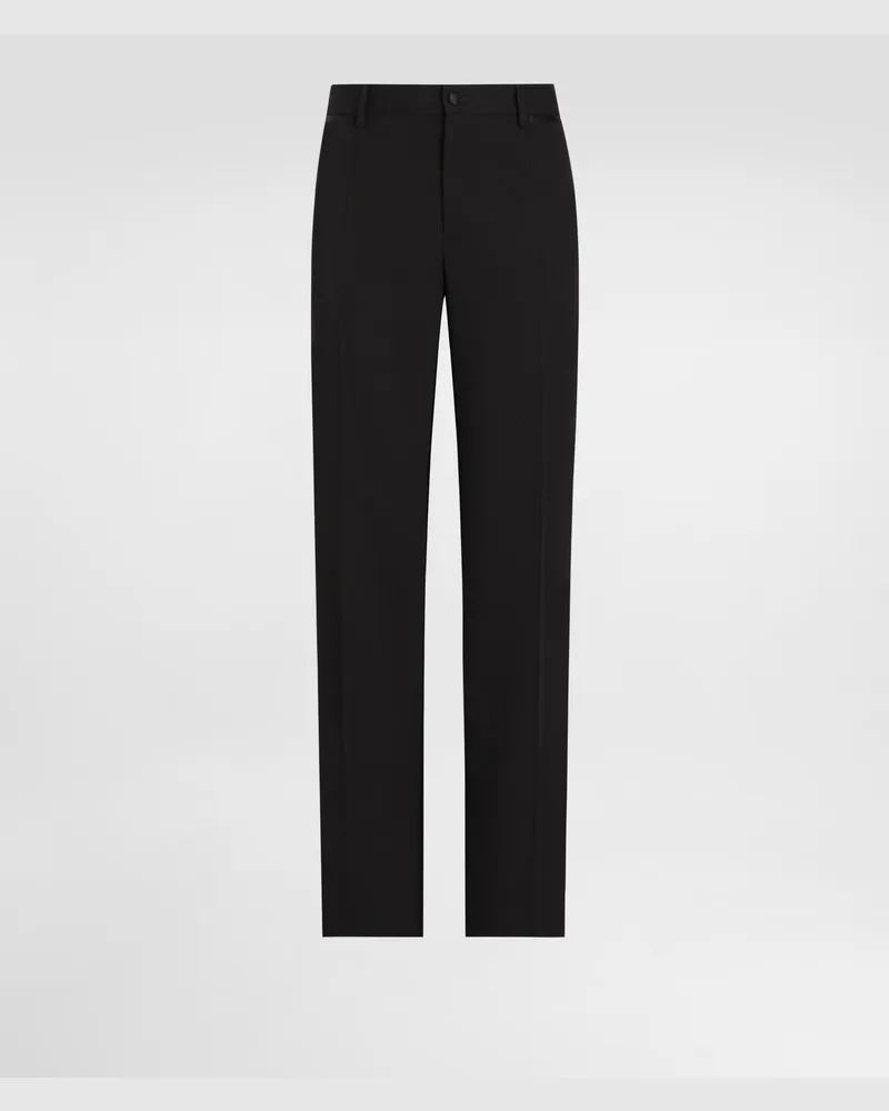 Dolce & Gabbana Smokinghose Aus Technischem Gabardine - Mann Hosen Und Shorts Schwarz Schwarz