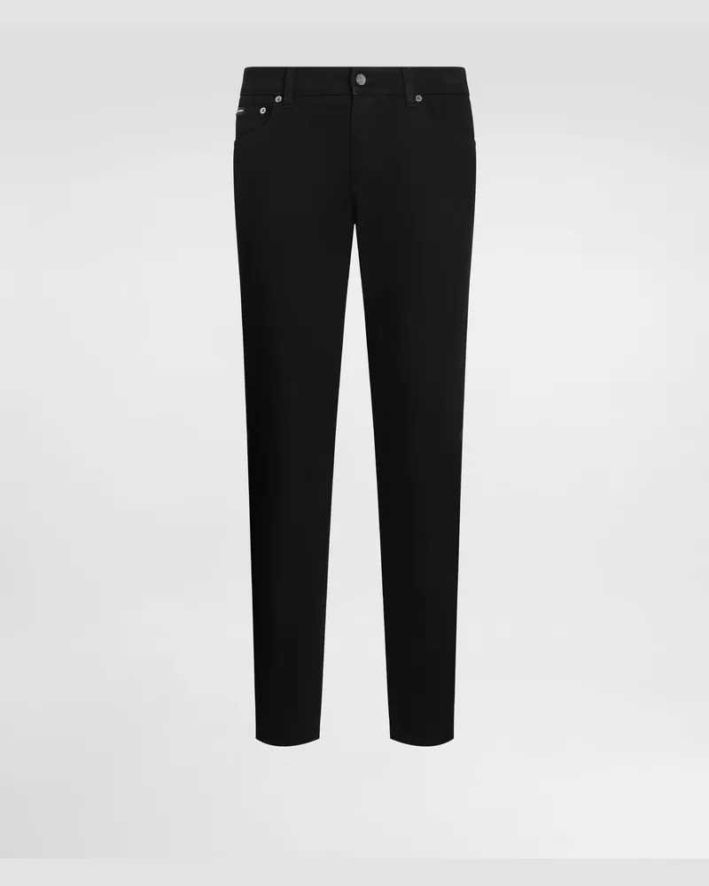 Dolce & Gabbana Washed Black Slim-fit Stretch Jeans - Mann Jeans Mehrfarbig Baumwolle Mehrfarbig