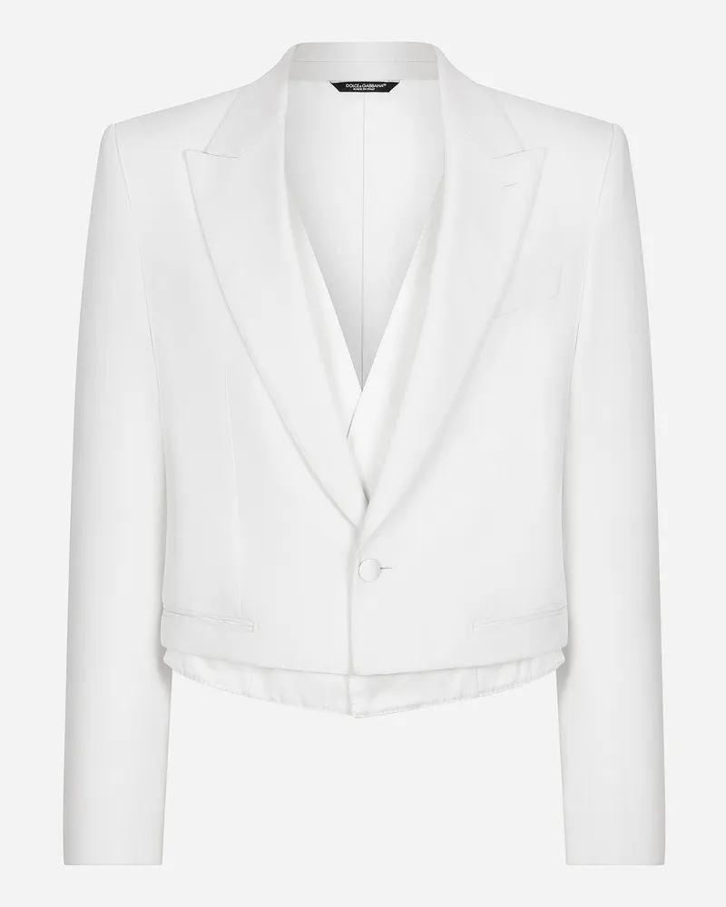Dolce & Gabbana Einreihige Jacke Sicilia Mit Falscher Weste - Mann Anzüge Und Blazer Wei Weiss