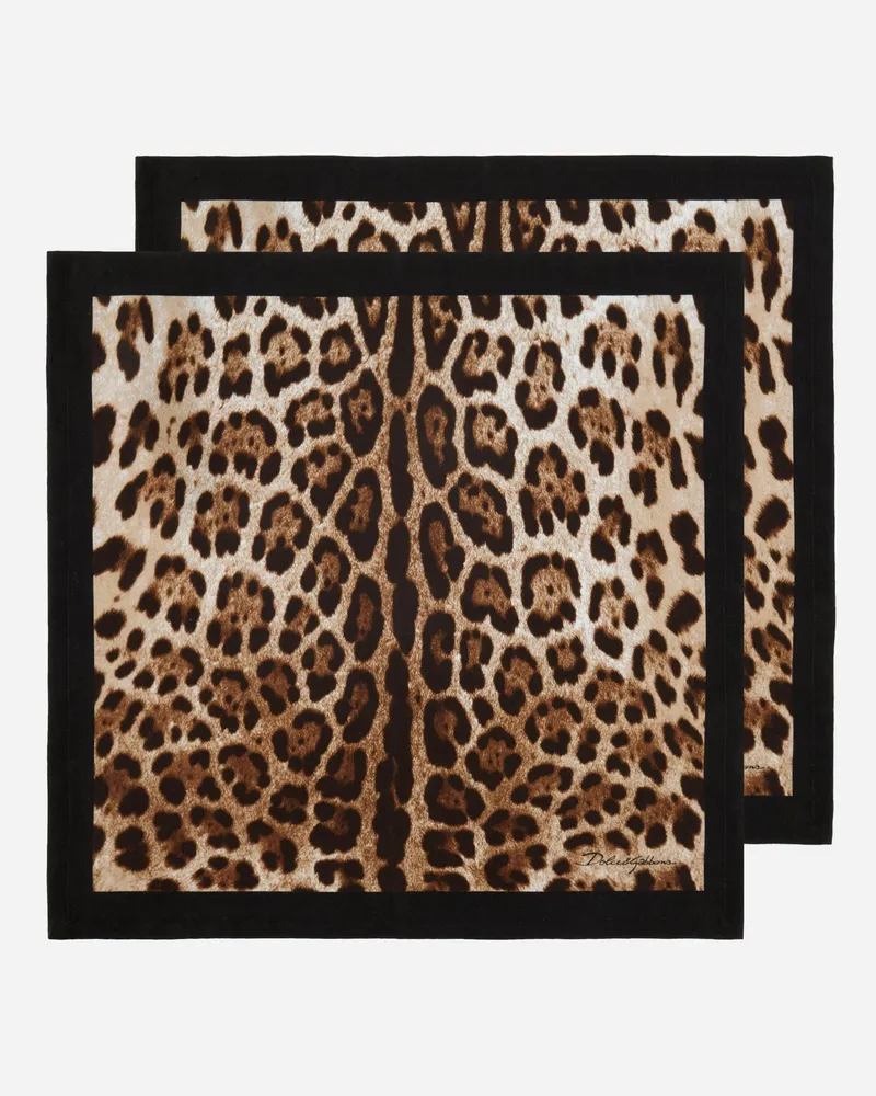 Dolce & Gabbana 2er-set Servietten Aus Leinen - Servietten Mehrfarbig Mehrfarbig