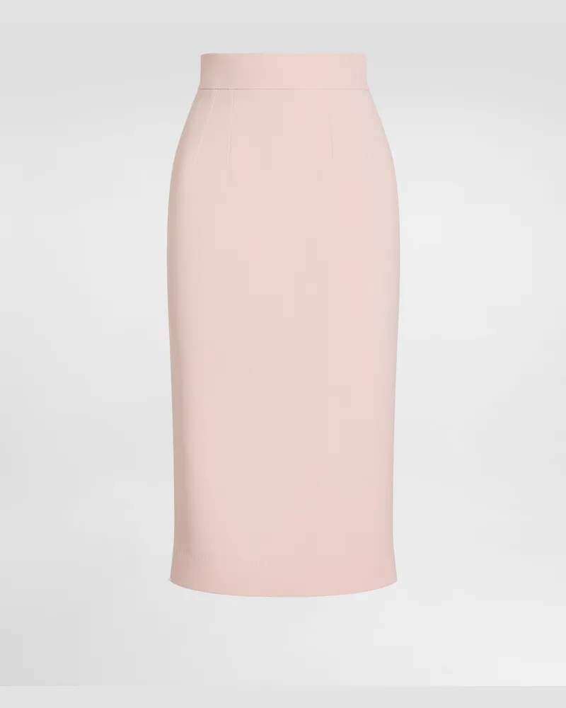 Dolce & Gabbana Rock Aus Elastischem Cady - Frau Röcke Rosa Rosa