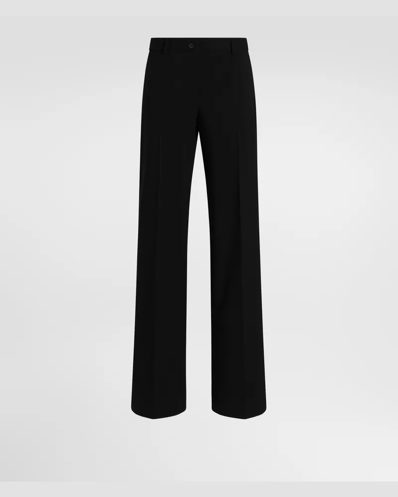 Dolce & Gabbana Hose Aus Mikroripp - Frau Hosen Und Shorts Schwarz Schwarz