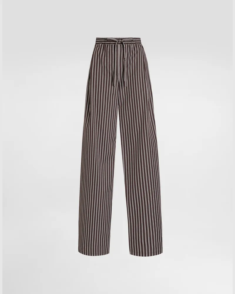 Dolce & Gabbana Striped Poplin Trousers - Frau Hosen Und Shorts #n/d Mehrfarbig