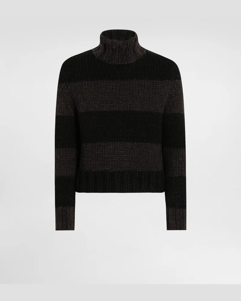 Dolce & Gabbana Wool Blend Turtleneck - Mann Strickwaren Multicolor Multicolor