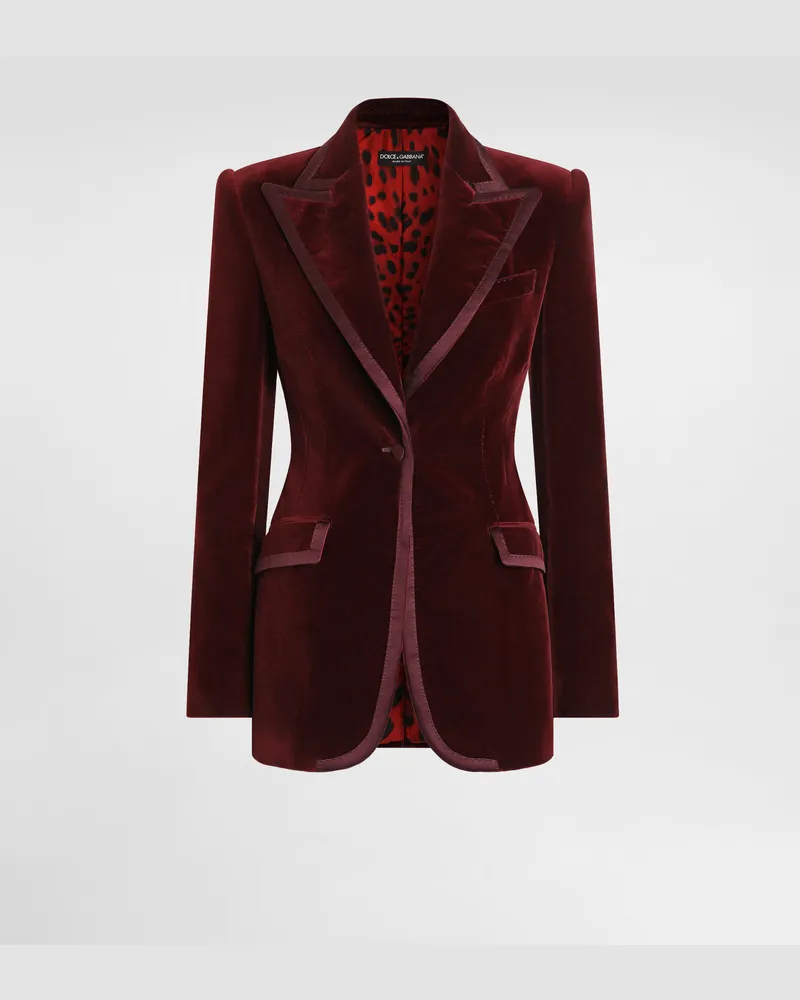 Dolce & Gabbana Sakko Turlington Aus Samt Mit Einreihiger Knopfleiste - Frau Collection Purple Purple