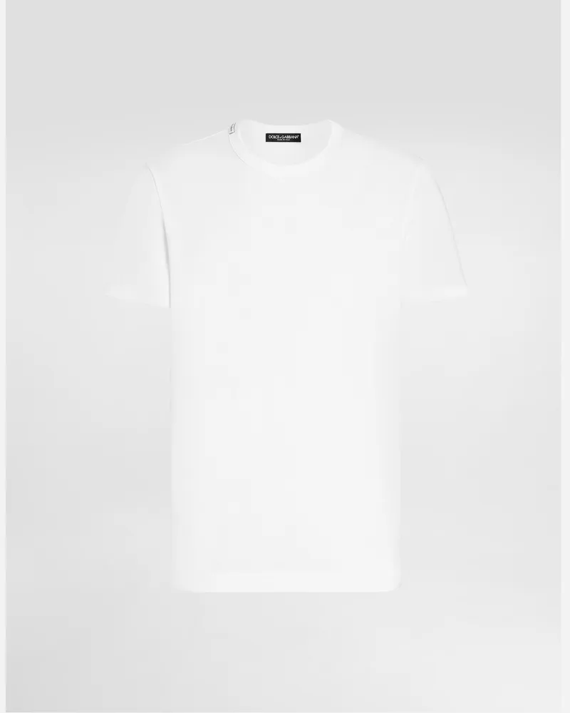 Dolce & Gabbana T-shirt Aus Baumwolle - Mann T-shirts Und Polos Wei� Baumwolle Weiss