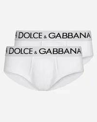 Dolce & Gabbana Two-pack cotton jersey Brando briefs Weiss