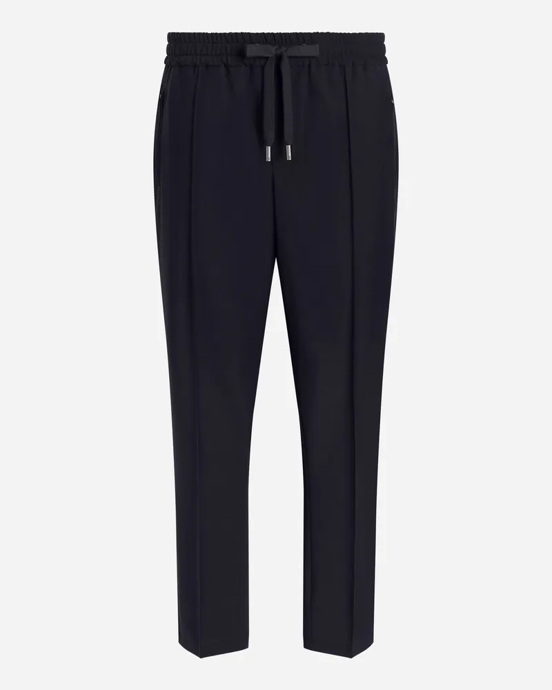 Dolce & Gabbana Jogginghose Aus Wolle - Mann Hosen Und Shorts Blau Blue
