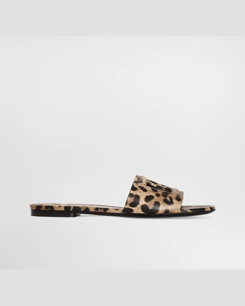 Dolce & Gabbana Ciabatta Flat - Frau Pantoletten Und Mules Animalprint Drucken
