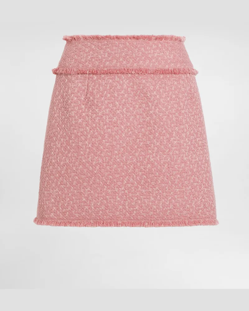 Dolce & Gabbana Minirock Aus Raschel-wolltweed - Frau Röcke Rosa Rosa