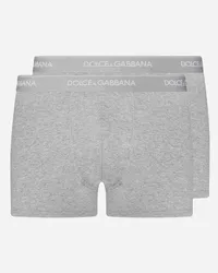 Dolce & Gabbana BI-PACK BOXER BAUMWOLL-STRETCH Grau