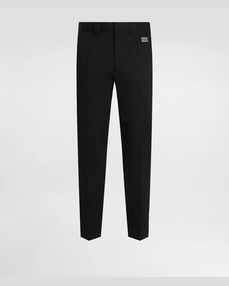 Dolce & Gabbana Hose In Sartorialer Verarbeitung Aus Baumwolle - Mann Hosen Und Shorts Schwarz Schwarz