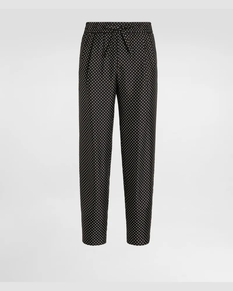 Dolce & Gabbana Hose Aus Seidentwill Mit Polka-dot-print - Mann Hosen Und Shorts Mehrfarbig Mehrfarbig