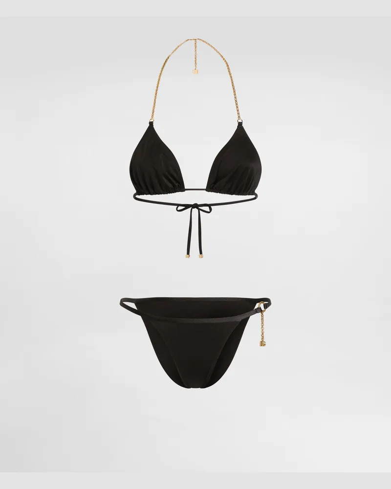 Dolce & Gabbana Triangel-bikini - Frau Bademode Schwarz Schwarz