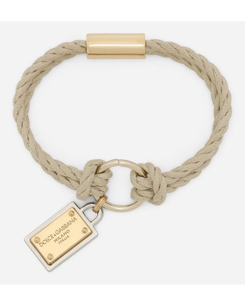 Dolce & Gabbana Kordelarmband „Marina Beige