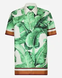 Dolce & Gabbana Hawaiihemd aus Seide Bananenbaum-Print Print