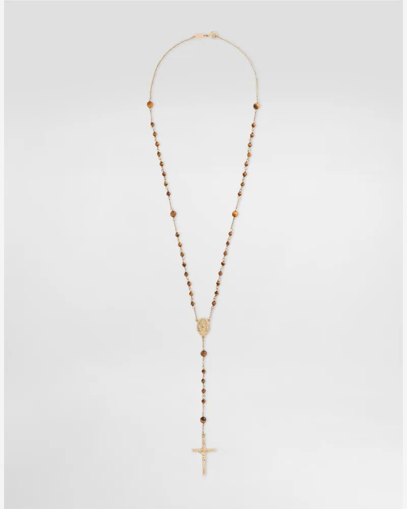 Dolce & Gabbana Rosary Necklace Stones - Mann Bijoux Gold Metall Gold