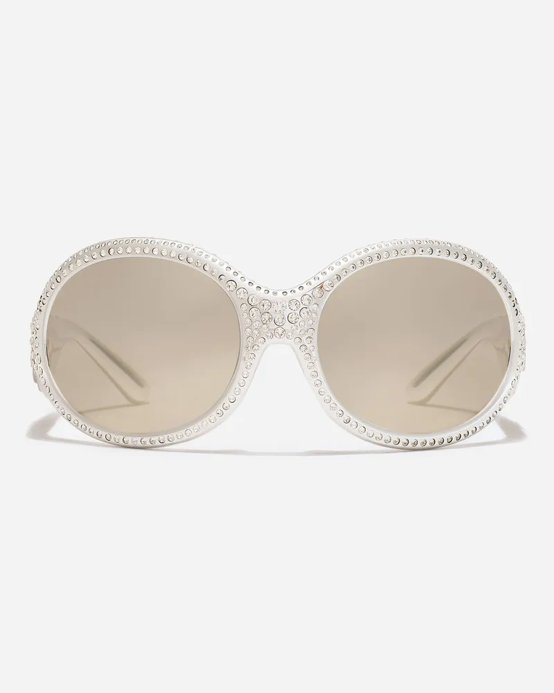 Dolce & Gabbana Dg Crystal Sunglasses - Frau Collection Silver Silver