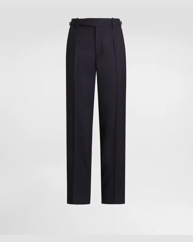 Dolce & Gabbana Virgin Wool Trousers - Mann Hosen Und Shorts Blau Blue