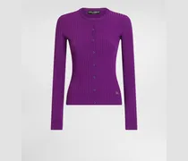 Viscose Cardigan - Frau Strickwaren Purple