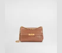 Marlene City Mini Shoulder Bag In Polished Alligator - Frau Collection Turtle Dove