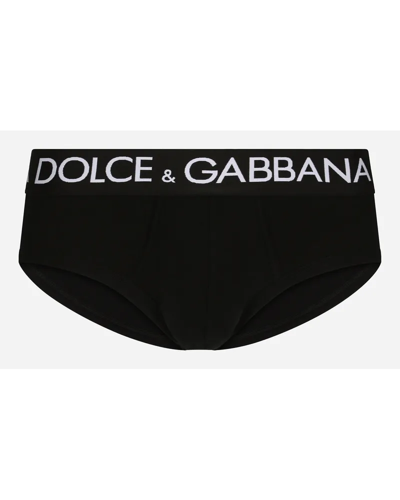 Dolce & Gabbana Two-pack cotton jersey Brando briefs Schwarz