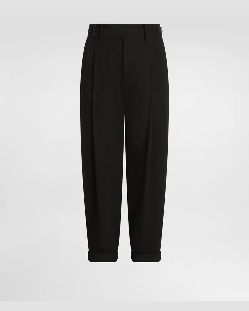 Dolce & Gabbana Hose Aus Baumwolltwill - Mann Hosen Und Shorts Schwarz Baumwolle Schwarz