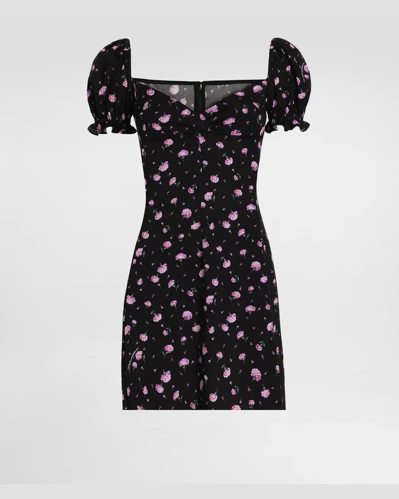 Dolce & Gabbana Kleid Mit Nelken-print - Frau Kleider Mehrfarbig Mehrfarbig