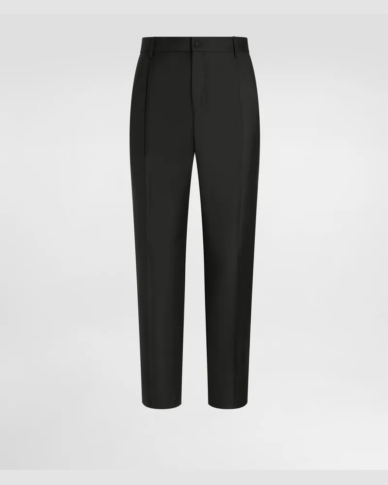 Dolce & Gabbana Virgin Wool Trousers - Mann Hosen Und Shorts Green Green