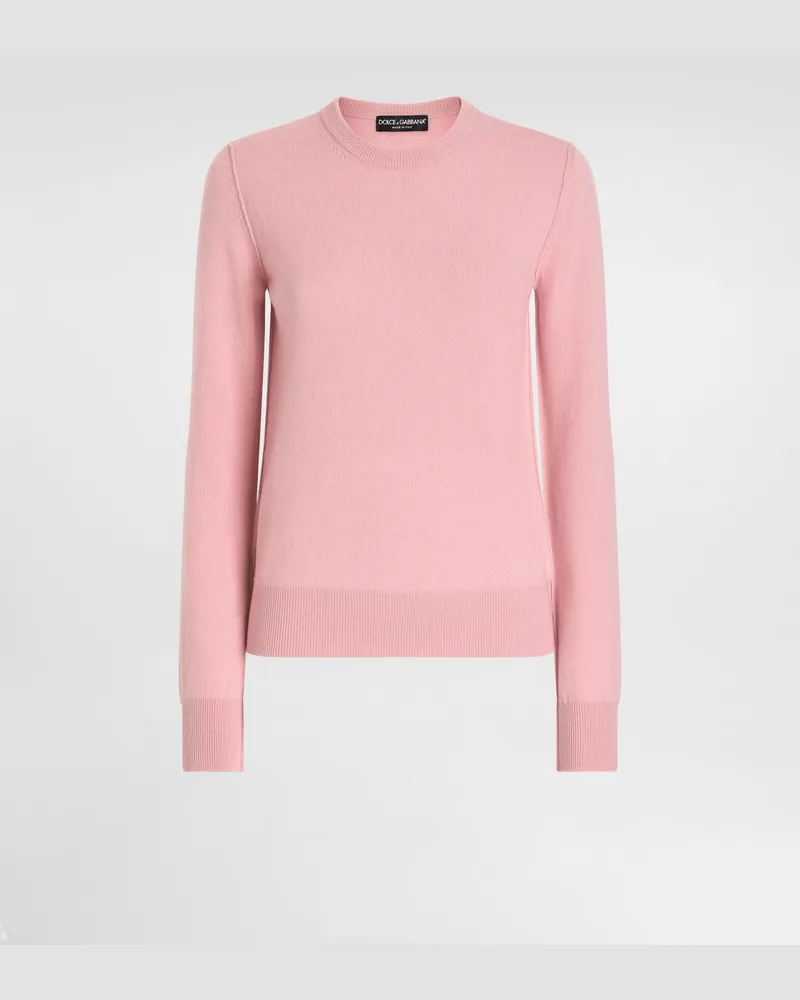 Dolce & Gabbana Cashmere Sweater With Inside-out Seams - Frau Strickwaren Pink Pink