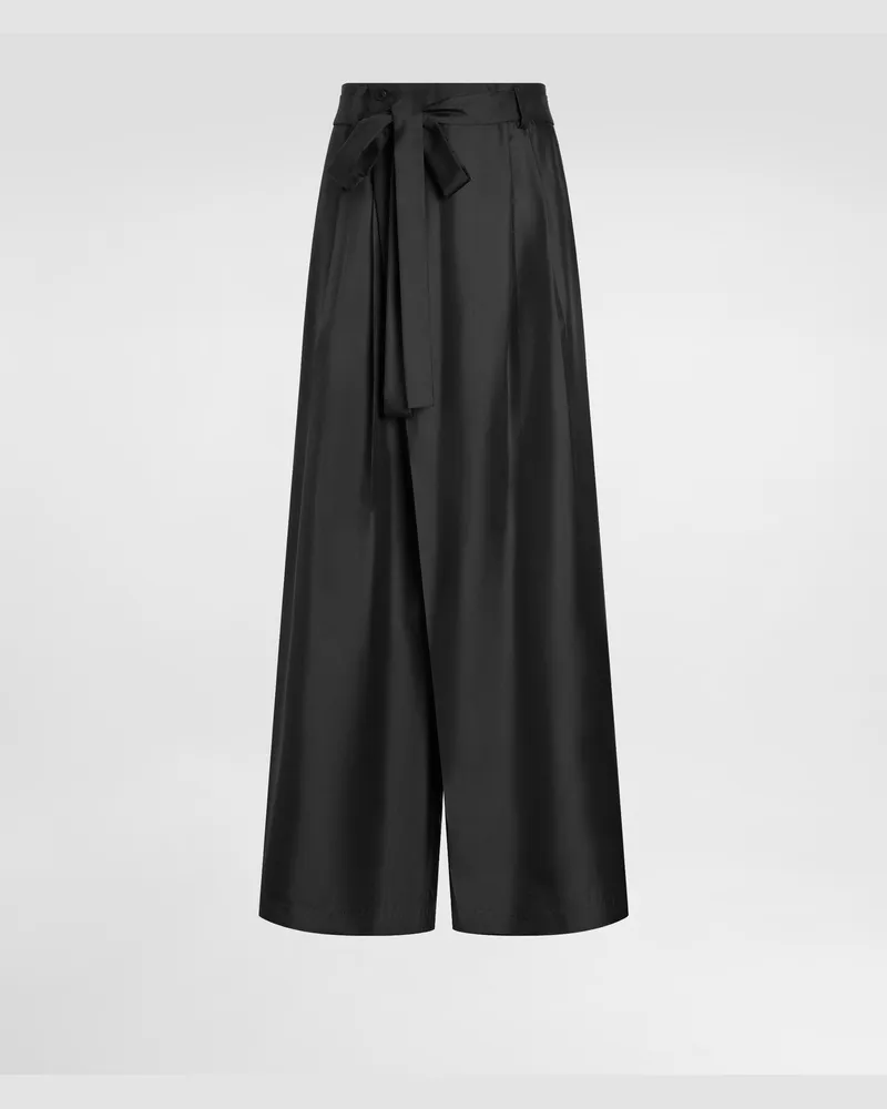 Dolce & Gabbana Hose Aus Seidentwill - Mann Hosen Und Shorts Schwarz Black