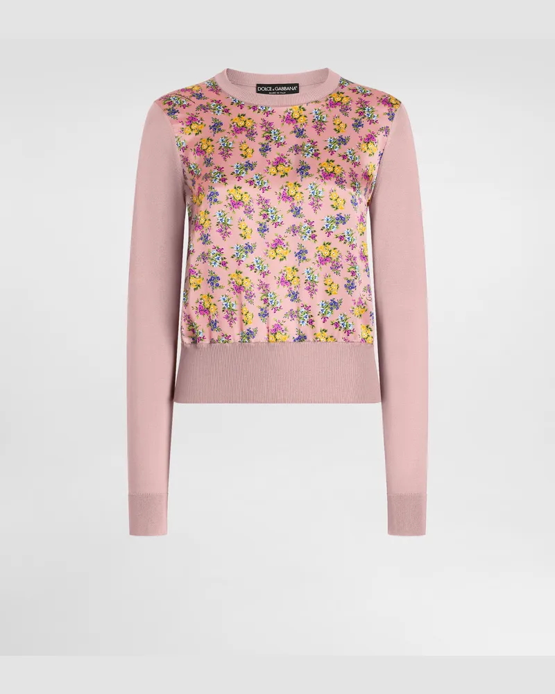 Dolce & Gabbana Small Floral-print Silk Satin Pullover - Frau Strickwaren Mehrfarbig Mehrfarbig