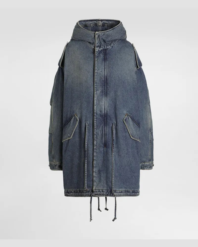 Dolce & Gabbana Padded Denim Jacket - Mann Jeans Mehrfarbig Multicolor