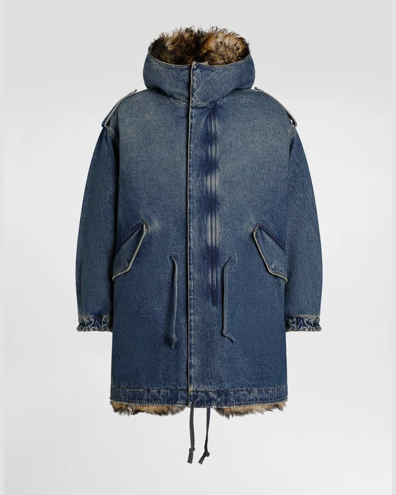 Dolce & Gabbana Padded Denim Jacket - Mann Jeans Mehrfarbig Multicolor