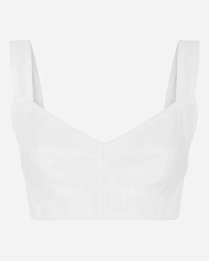 Dolce & Gabbana Corset Top - Frau Blusen Und Tops Wei� Satin Weiss
