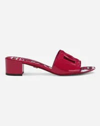 Dolce & Gabbana Mule DG Cut-out aus Lackleder Fuchsia