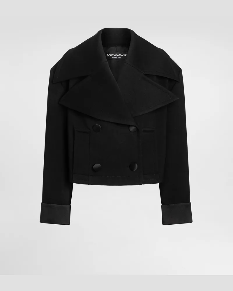 Dolce & Gabbana Zweireihige Jacke Aus Wolle - Frau Collection Schwarz Schwarz