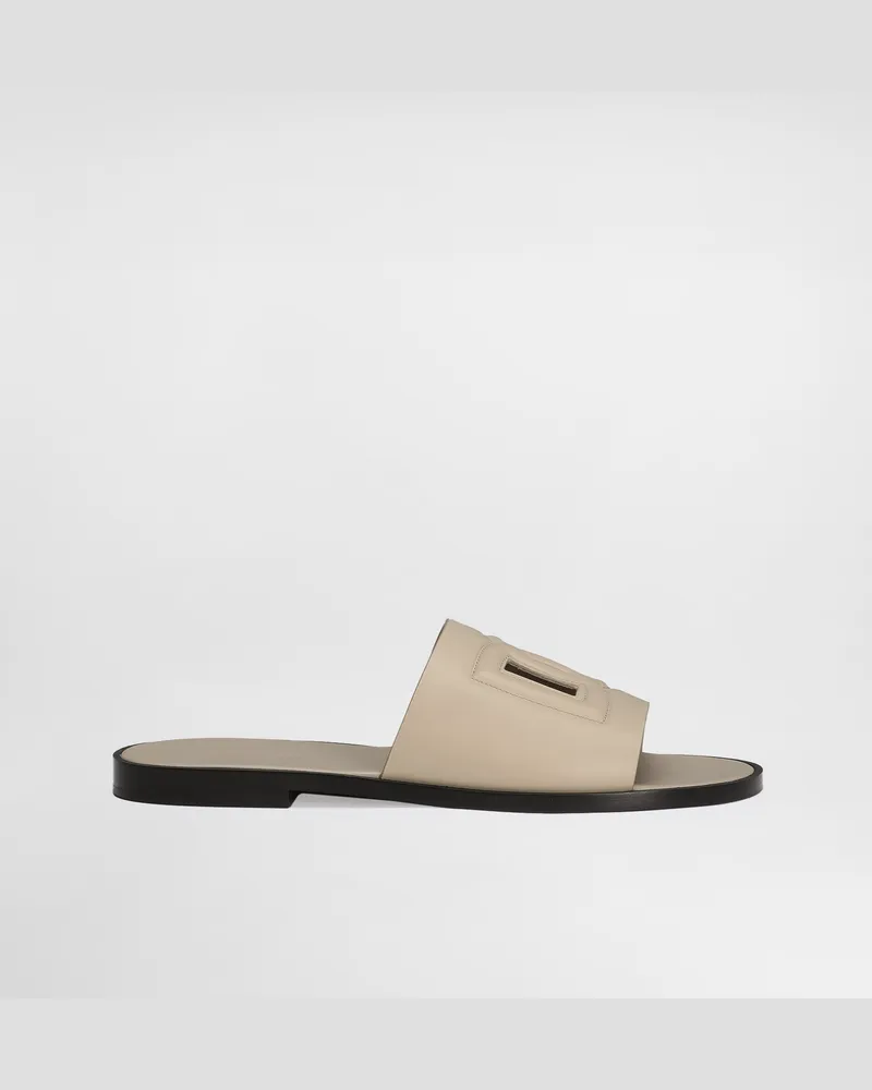 Dolce & Gabbana A80397ar6178h005 - Mann Sandalen Und Slides Beige Leder Beige
