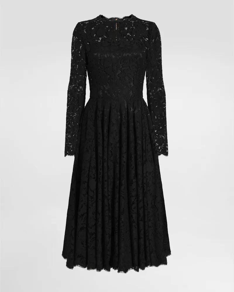 Dolce & Gabbana Lace Dress - Frau Kleider Schwarz Black